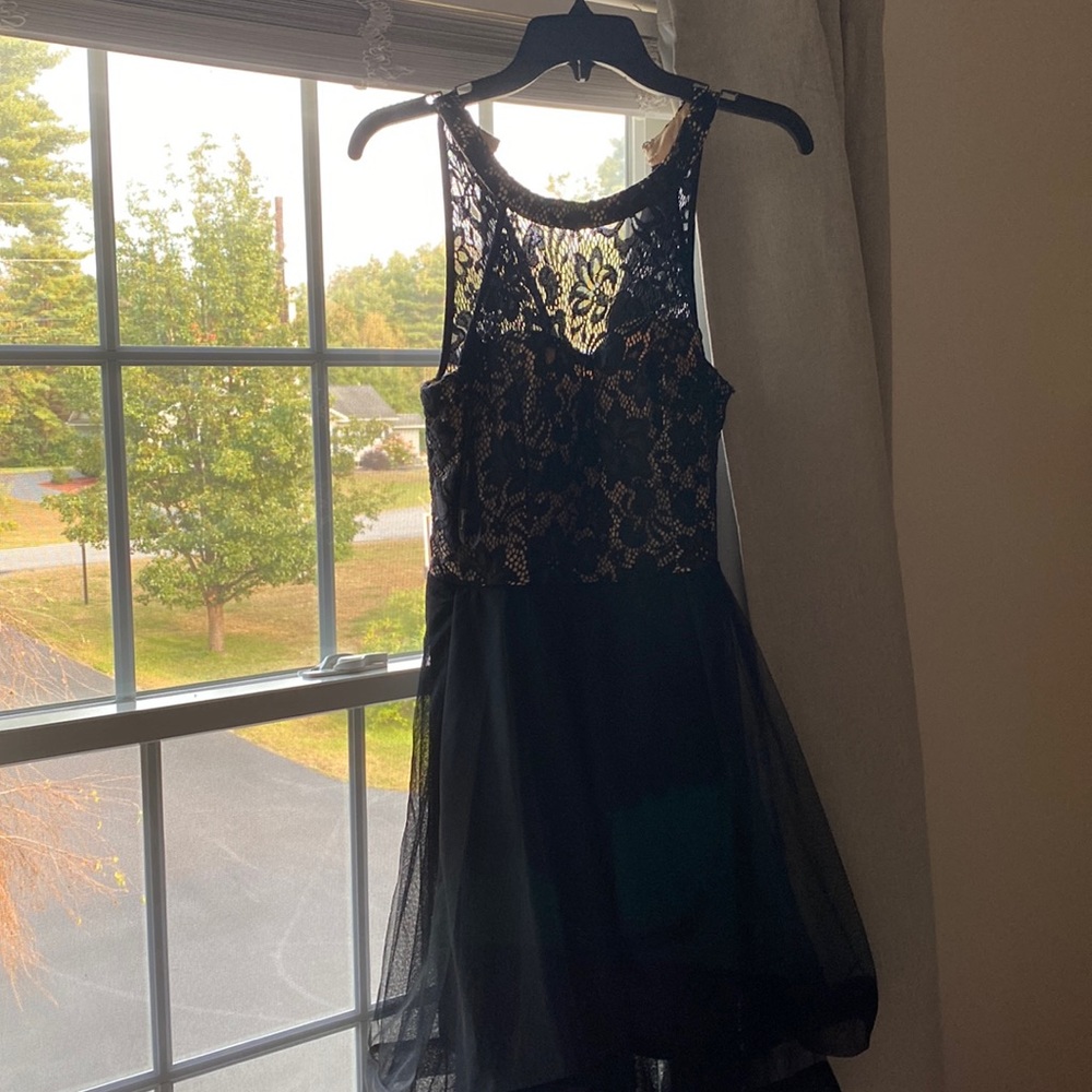 Black and Tan Lace Dress